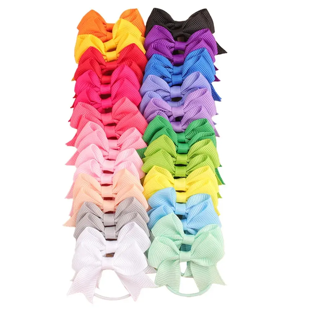 Requintado arco cabelo corda para crianças, elástico, acessórios de cabelo populares, bebê menina, 40pcs