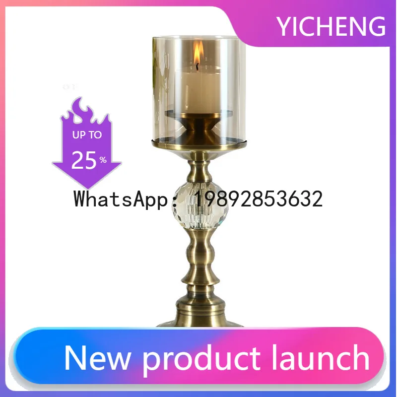 

Zz candlestick ornament light luxury dinner nordic romantic candlelight western food dining table retrofor home candle holder