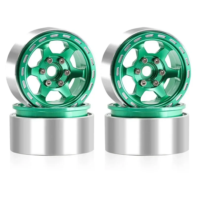 4 pezzi RC Car Duty 1.9 "Lame Beadlock Cerchione Mozzo per 1/10 RC Crawler Axial SCX10 Trxs TRX4 RC4WD D90 Redcat Gen