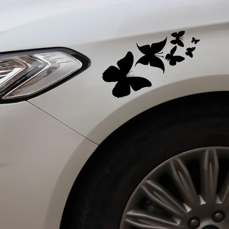 Car Stickers Funny Decal Vinyl Butterfly Hibiscus Flower Custom Stickers Auto Accessories Decals