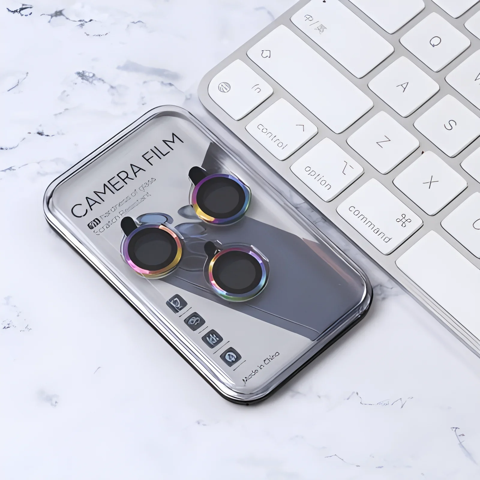 2-3Pcs Camera Rear Lens Glass Protector For IPhone 15 16 Pro Max Plus Lens Tempered Glass For 15 16 CD Pattern Stickers Film