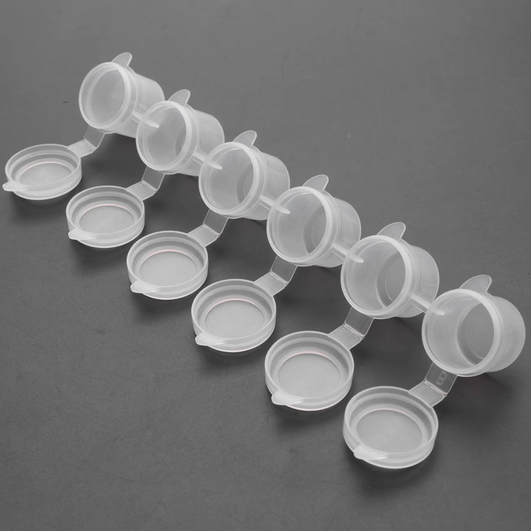 

A53M New 20 Strips 120 Pots 5Ml 6 Cups Mini Empty Paint Pot Pod Strips Paint Strips Arts And Crafts Plastic Storage Containers