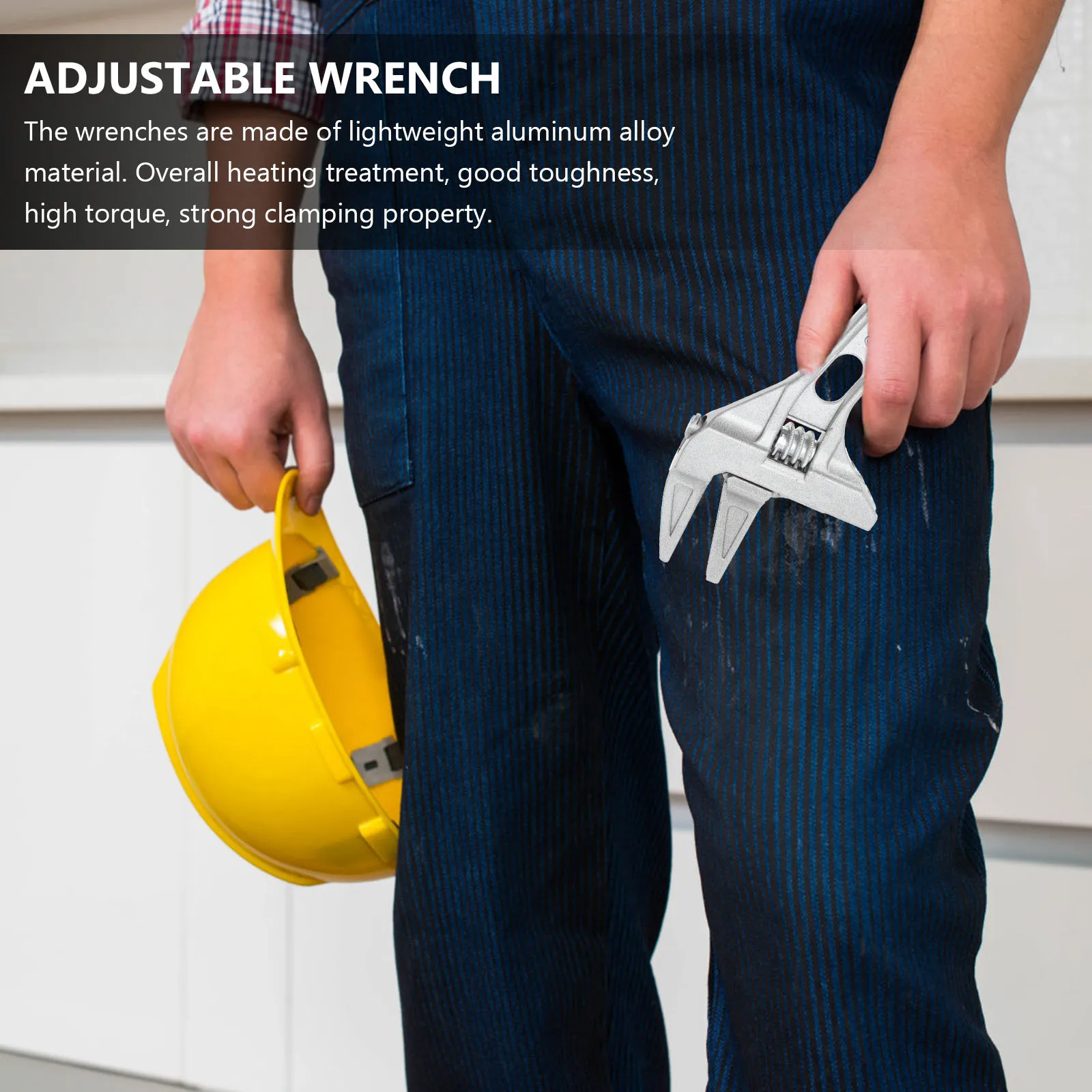 

Pipe Fitting Wrench Tool Adjustable Plumbers Spanner Wide Mouth Basin Wrenches Aluminum Alloy