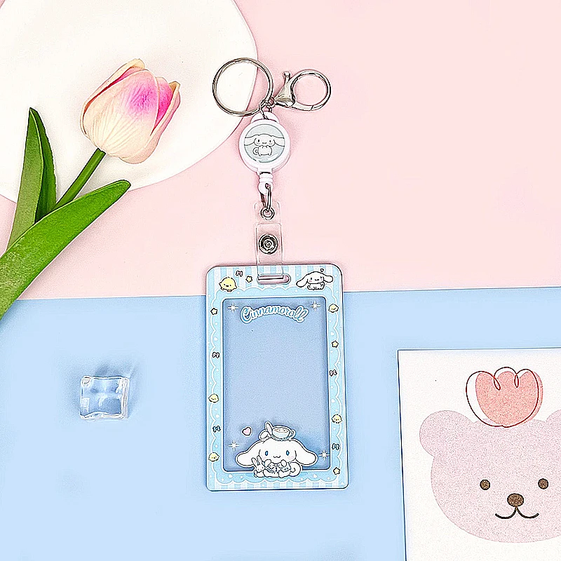 Sanrios Card Bag Cute Anime Figure Cinnamoroll Kuromi Id Bus Card Storage Case Holder Melody Pochacco Students Card Sleeve Gift