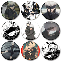 32/58mm Anime Button Pin Yorha Figure NieR Automata Popular Game Characters Fanart Cartoon Brooches Icon Badge Accessories Gifts