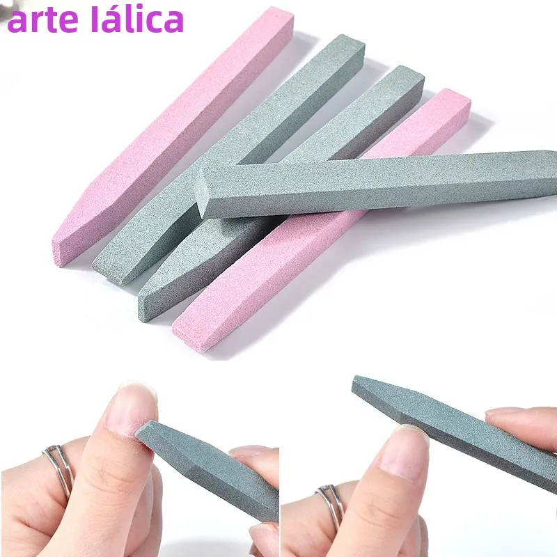 Profissional conjunto empurrador de cutícula da arte do prego quartzo esfrega pedra cutícula vara caneta & colher manicure kit cuidados ferramentas po