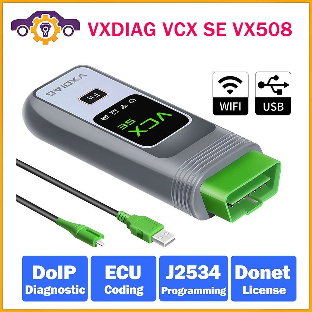 VXDIAG VCX SE VX508 for BMW ICOM A2 A3 Car OBD2 Scanner OEM DoIP Diagnostic Tool ECU Coding J2534 Programming Free Shipping