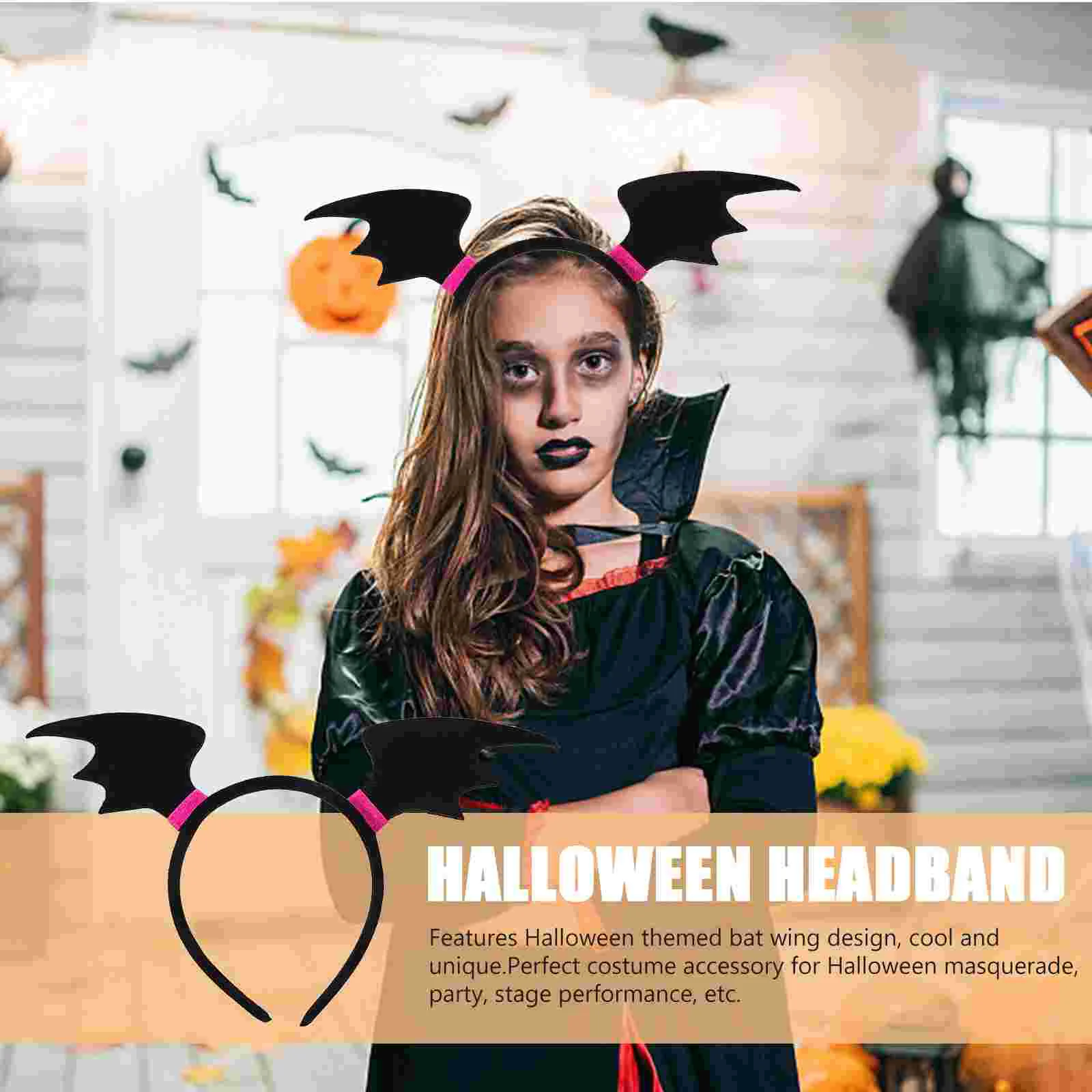 Halloween Haarband Crimper Stirnband Party Haarband Fledermausflügel Kopfbedeckung Kinderkostüme