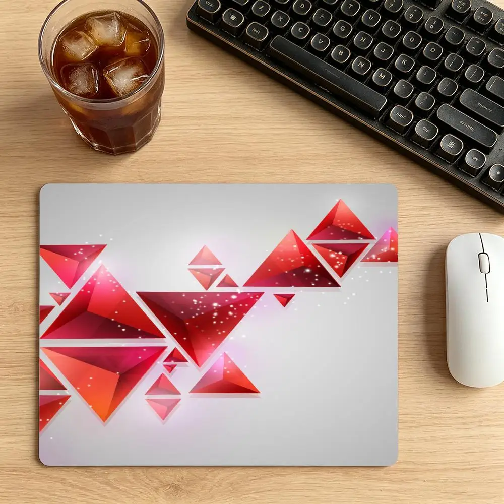 

Gradient Polygon Desk Mat, Premium Bound Edge Non‑Slip Extended Mouse Pad