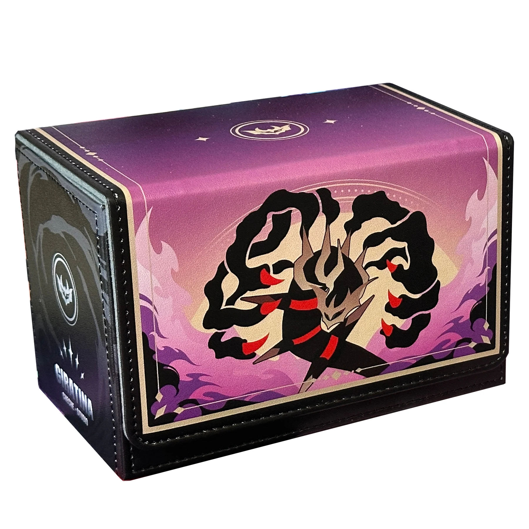 

Diy New Ptcg Giratina Card Storage Box Large Capacity Ptcg Giratina Leather Collection Card Protection Box Anime Card Gift Toys