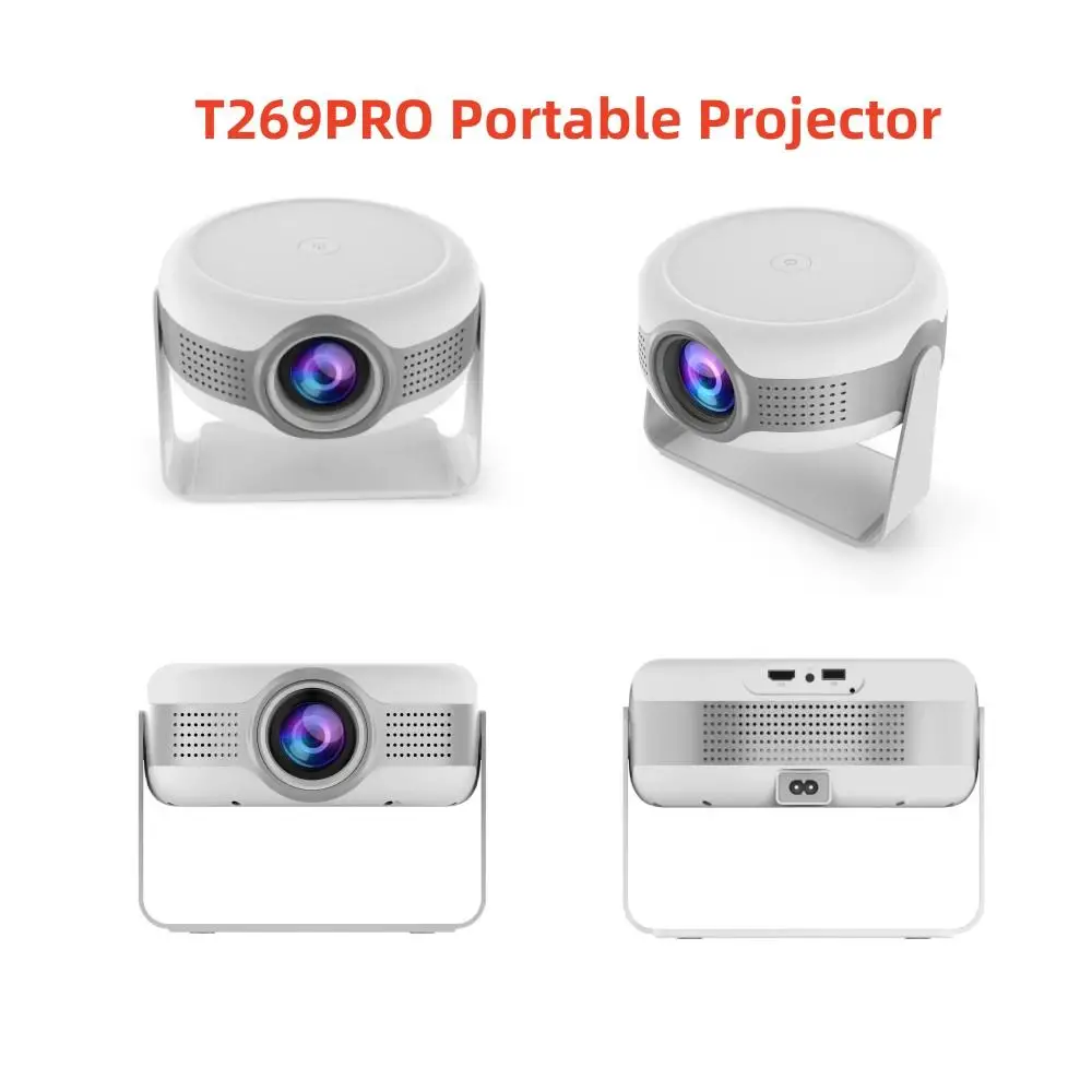 Tripsky T269PRO Portable Home Cinema Outdoor Office Projector 130 degree Projection Angle 4K HD Quality Remote Control