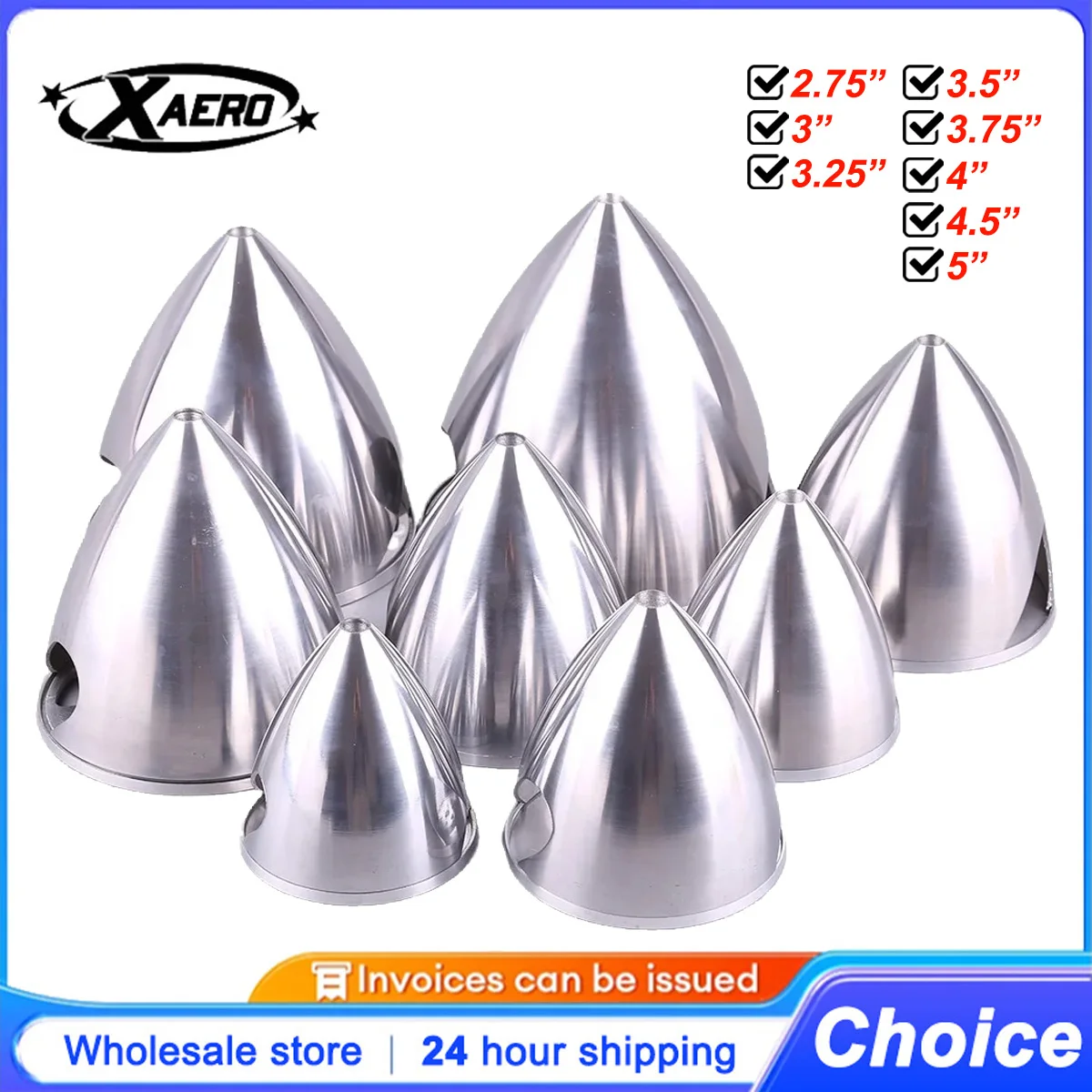 

DLE Aluminum Spinner for 2-Blade Propeller Gas RC Airplane with CNC Balanced Design