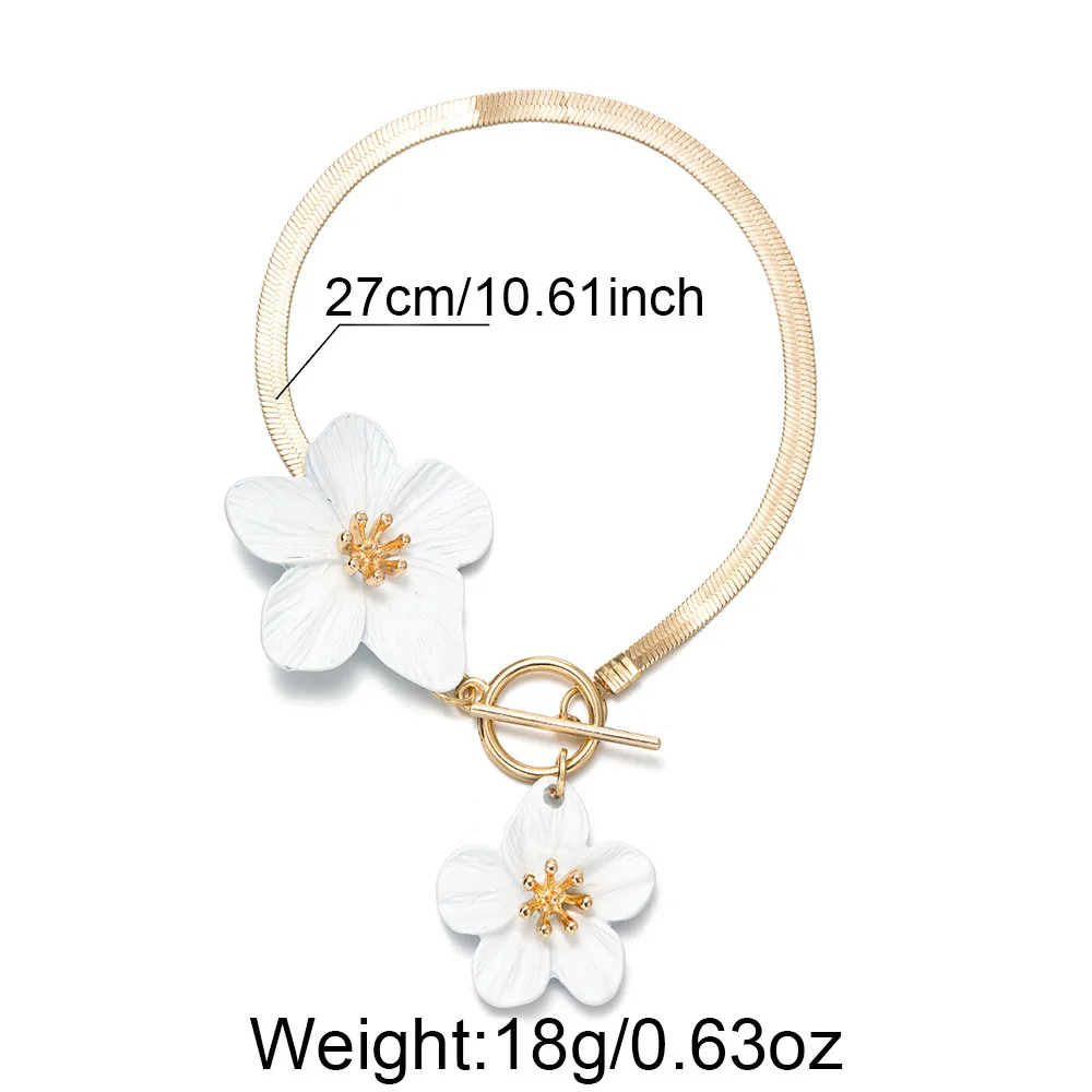 Summer Bohemian White Yellow Flower Charm Foot Chain Women Beach Vacation Anklet Trendy Daily Wearing Jewelry image 3