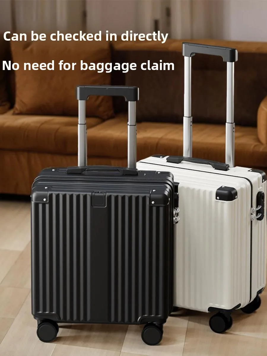luggage-carry-on-suitcase-deep-storage-20-inch-short-trip-travel-password-lock-men's-small-side-open-hardshell-suitcase