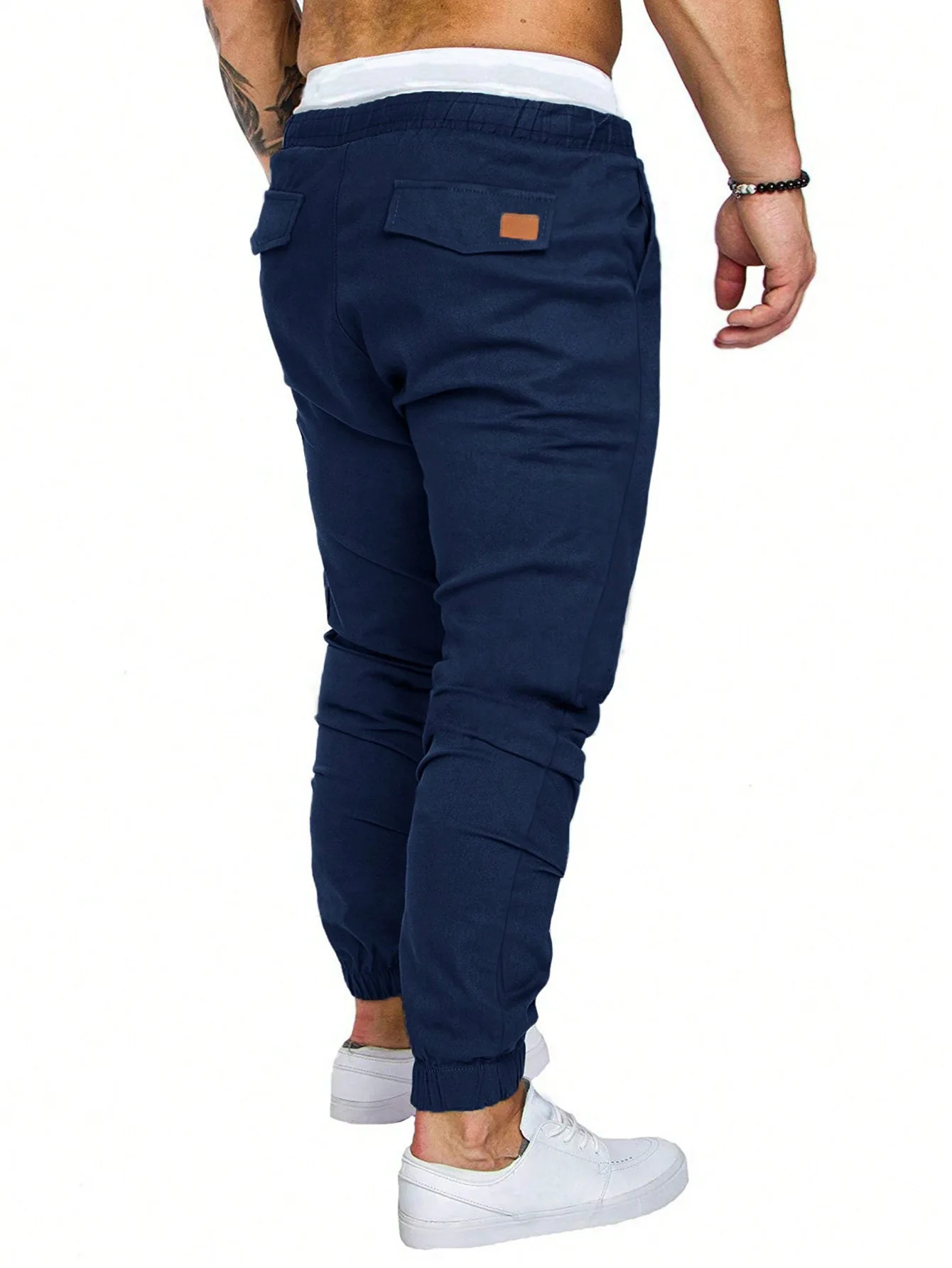 2024New Men\'s Casual Sports Pants Sweatpants Male Jogger Cargo Harem Pencil Pants Trousers Multi-pocket Sweatwear