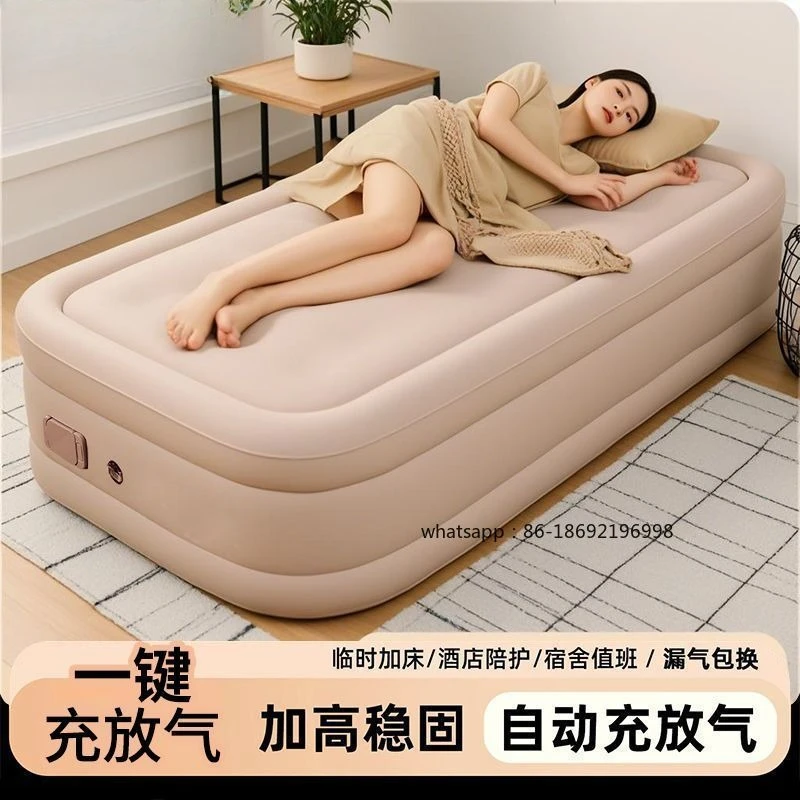 Outdoor Automatic Inflatable Mattress Single Double Household Floor Bed Sleeping Mat Wild Camping Tent Folding Air Bed Lunch