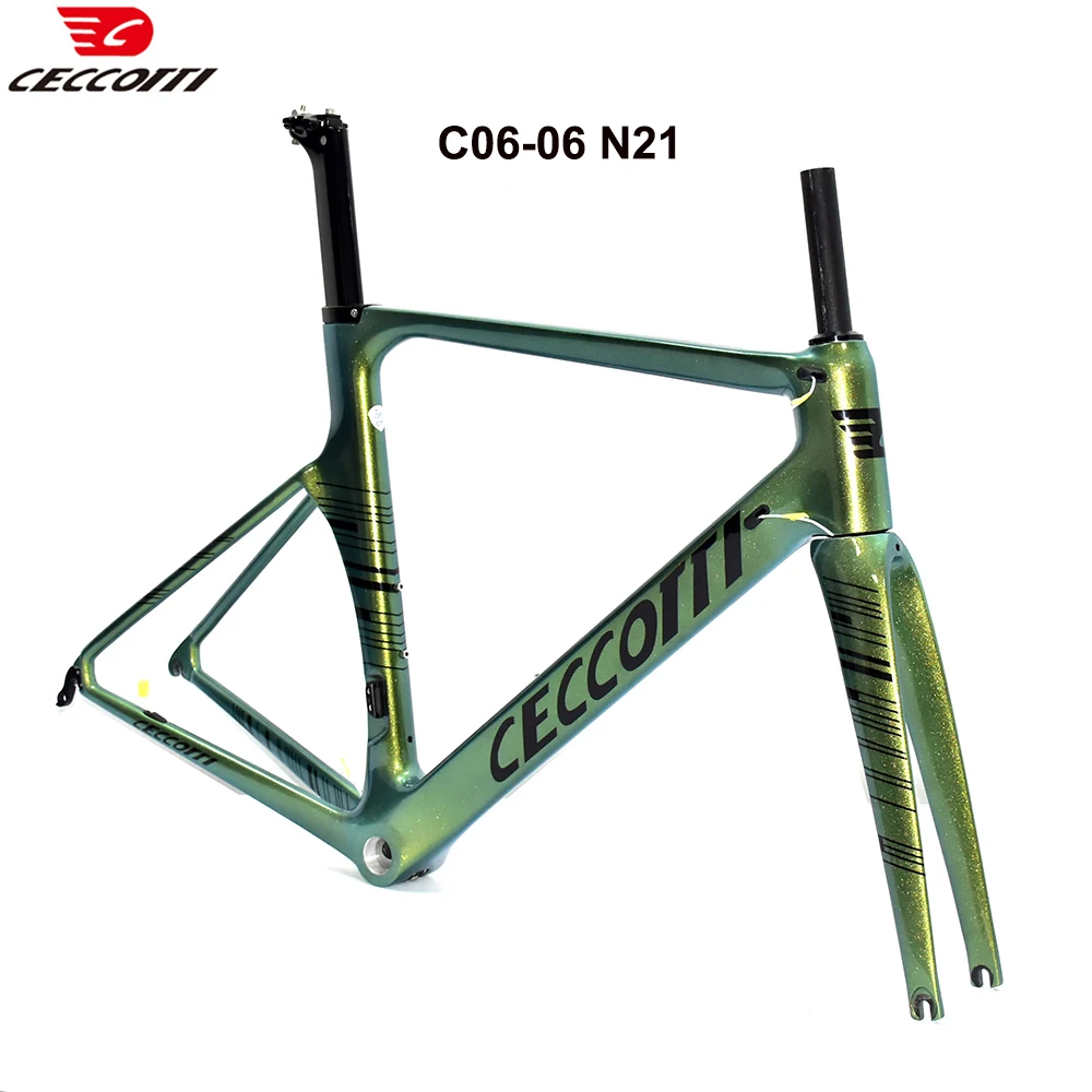 CECCOTTI-Chameleon Color Bicycle Frame, T1000 Full Carbon Road Bike Frameset