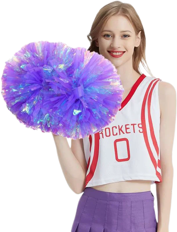 2pcs 32cm*30cm Cheerlead Rainbow Flower Ball Team Performance Colored Ball Props For Sports Meeting Party Festival Celebration