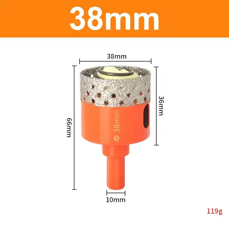 1 Pc 18-68 Mm Diamantgesoldeerde Kern Droge Boor Voor Porseleinen Tegels Marmer Glas Graniet Gat cup Saw Cutter Accessoires Snijden