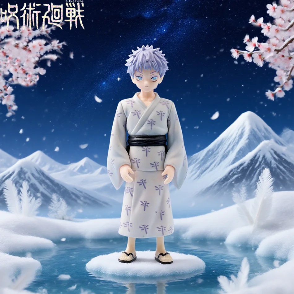 

17cm Jujutsu Kaisen Anime Figure Satoru Gojo Action Figure Childhood Kimono Series Figurine Collection Model Doll Toys