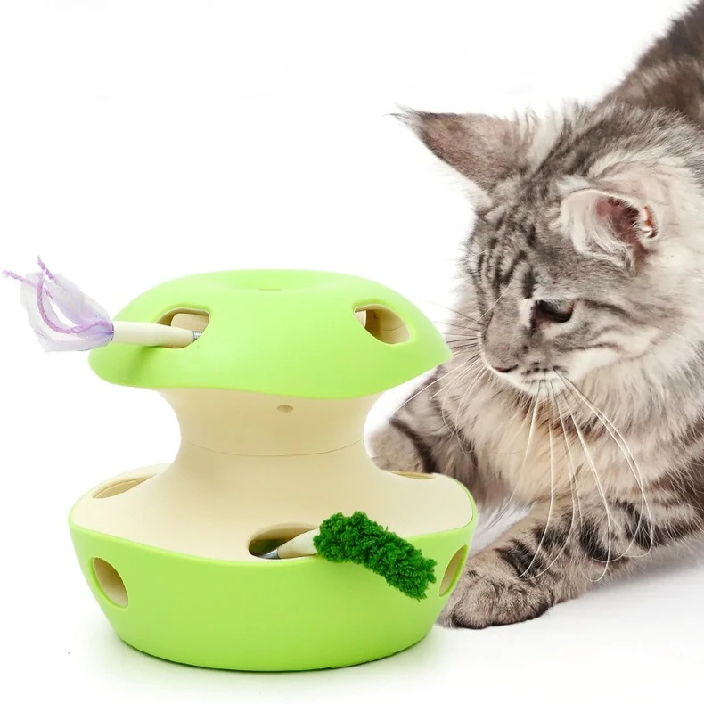 

Интерактивная игрушка для кошек в форме яблока, умная игра для самостоятельной игры, проигрыватель для кошек, мышь, автоматическое вращение,Tease Cats Stick, товары для кошек