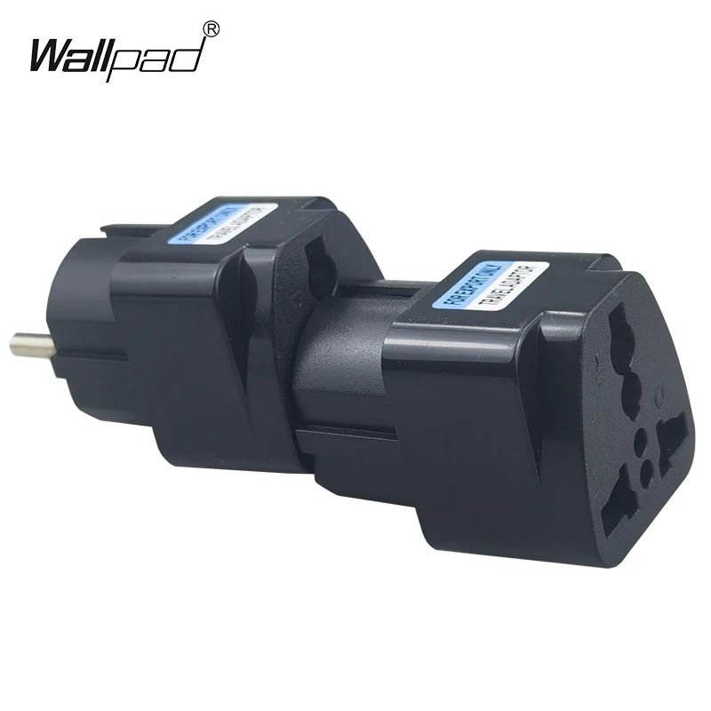 Black Converter  EU Plug Adapter International Universal AU UK US To Euro KR RU French Travel Adaptor Electrical Power Socket