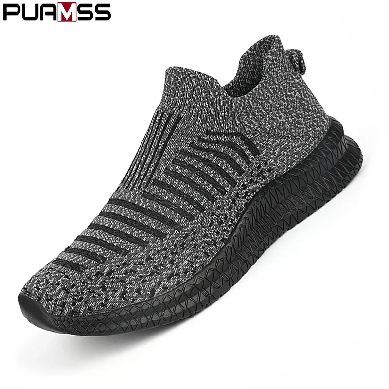

PUAMSS Men Casual Sneakers Summer Breathable Sport Shoes Lightweight Outdoor Mesh Running Shoes Athletic Jogging Walking Shoes