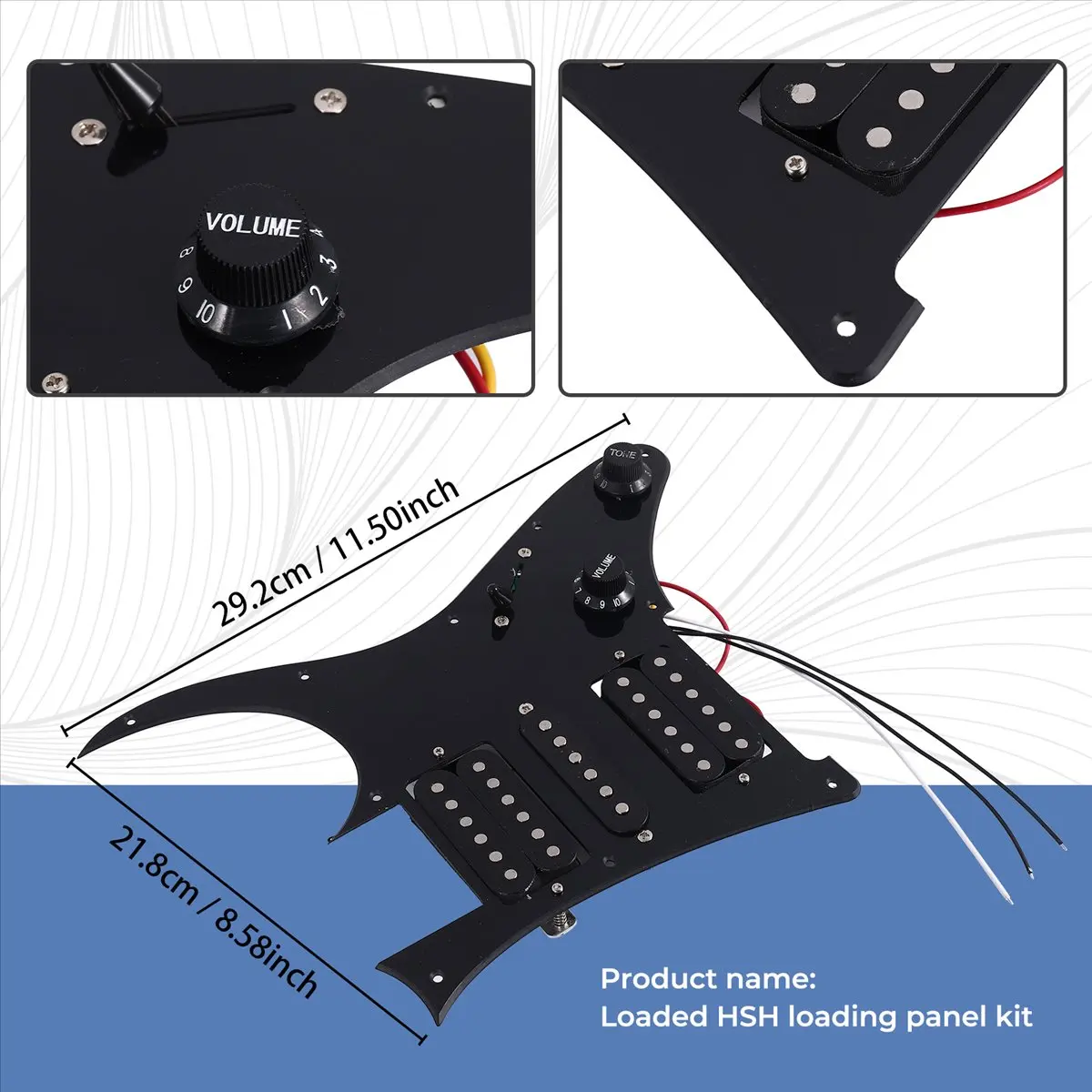 

Звукосниматель для гитары AA90, проводной, плоский, для установки на пикгард, HSH, для электрогитары