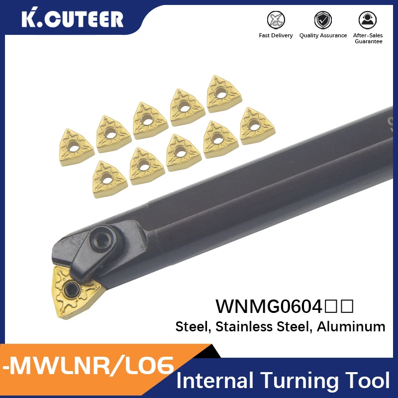 MWLNR S16Q-MWLNR06 S20R-MWLNR06 S25S-MWLNR06 Lathe cutter CNC Turning tool Holder Carbide insert WNMG06 CNC Cutting Tools Set