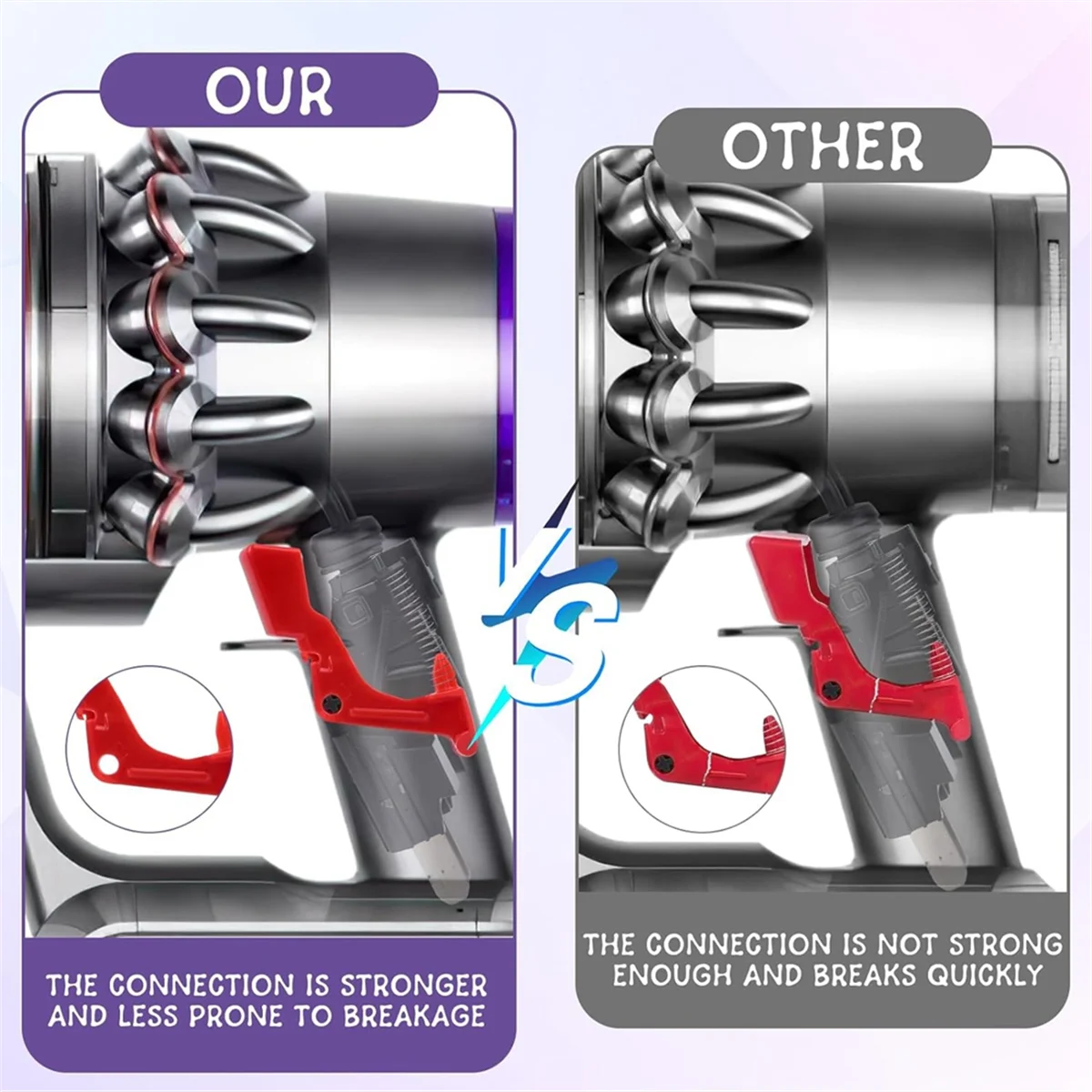 Interruptores de substituição para Dyson, V11, V10, controle do interruptor de fixação, botão de liberação atualizado