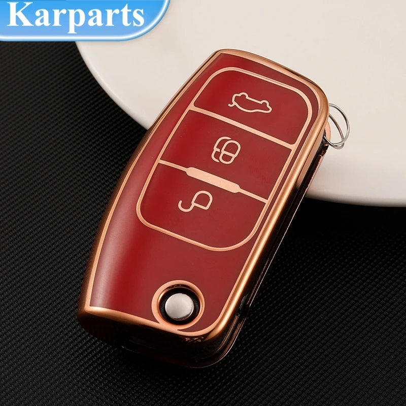 

New Soft TPU Car Key Case Cover For Ford Fiesta Focus 2 Ecosport Kuga Escape Falcon B-Max C-Max Eco Sport Galaxy