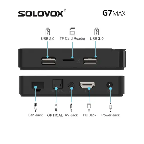 SOLOVOX G7MAX Android 11 TV STB S905X4 Fyrkärnig 4G 32GB 64GB WiFi 5GHz BT5 Assistent Röststyrning StbEMU Pro 4K G7 MAX 8 best sales solovox - №2