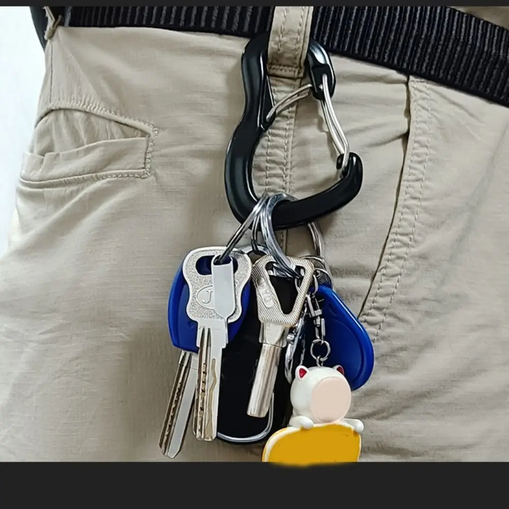 Karabinerhaken aus Aluminiumlegierung, multifunktional, robust, mit Schnellverschluss, für Hängematten, Outdoor – Detail 7