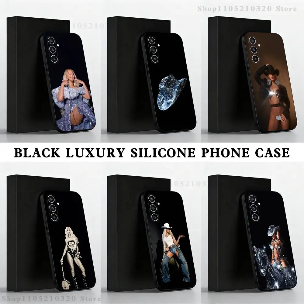 

Cowboy B-Beyonce Phone Case For Samsung S 25,24,23,22,30,21,10,9,Ultra,Plus,Lite,FE,4,5 G Black Soft Case