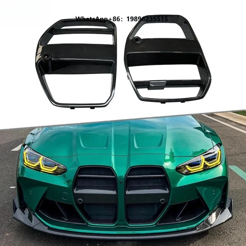 Real Carbon Fiber Front Bumper Grille for  M3 G80 G81 M4 G82 G83 2021-2025 Front Mesh Grill Bumper Grille Car Accessories