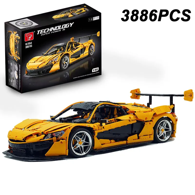 3886PCS Technische 1:8 Mclaren P1 Super Speed Auto Bausteine Bau Sport Fahrzeug Sammlung Spielzeug