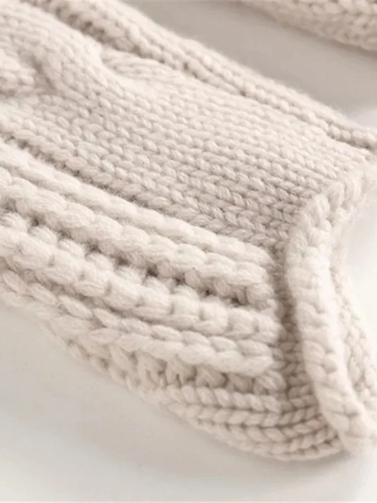 Herbst Vintage-Mode Stricken Weichen Pullover Frauen Lose Fit Langarm Rollkragen Tops Casual Retro Elegante Büro Dame Pullover