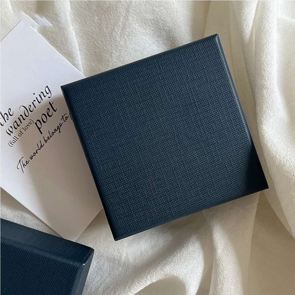 50 قطعة صندوق قلادة مع الإسفنج منظم مجوهرات مخصص هدية صناديق التعبئة والتغليف أقراط حلقة تخزين الحاويات ل حلية