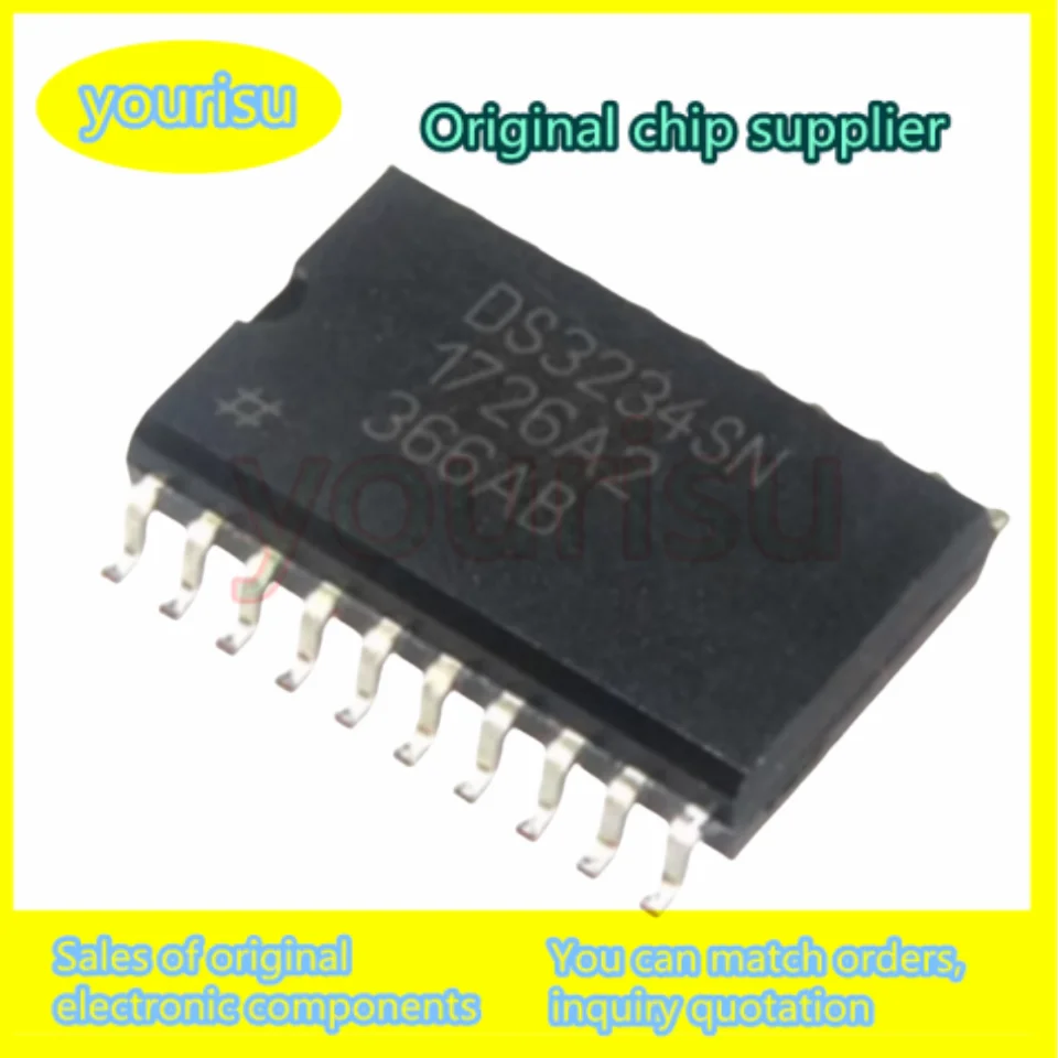 1Pcs/Lot DS3234SN DS3234 DS3234SN#T&R SOP-20 Real time clock chip IC