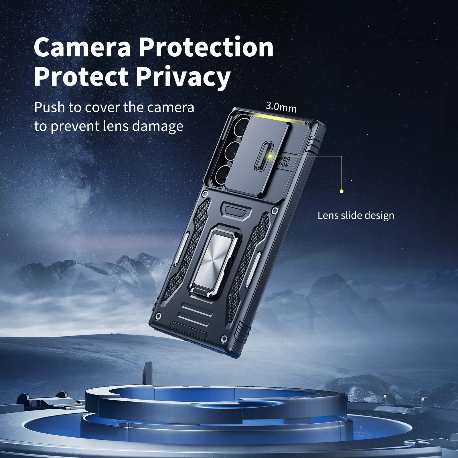 Cases For Samsung Galaxy S23 FE S24 Ultra S23 Ultra S22 Plus A15 A14 A54 A73 A05 Camera Slide Lens Protective Grade Rugged Cover