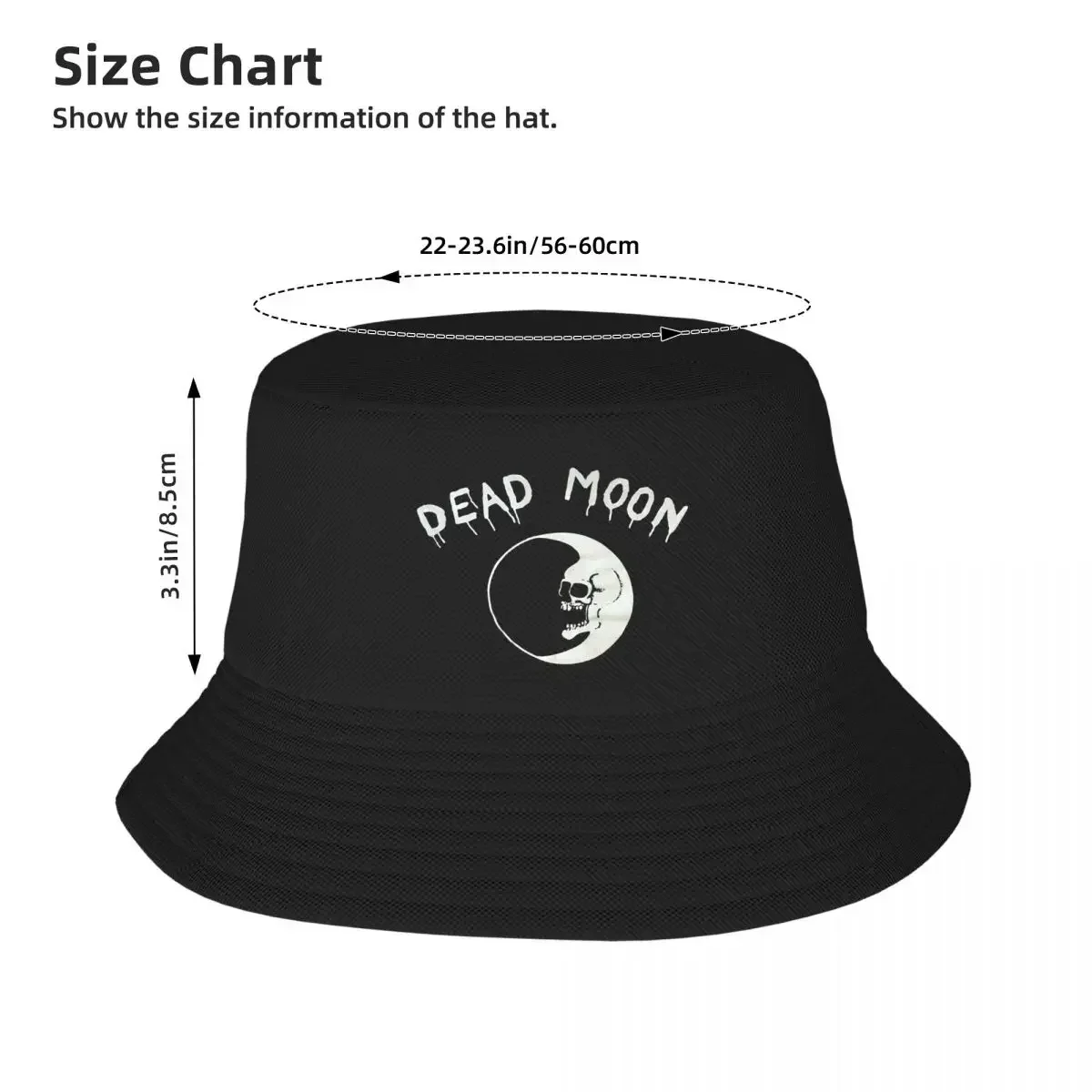 قبعة دلو DEAD MOON ترتدي جديدة في القبعة النسائية والقبعات الرجالية