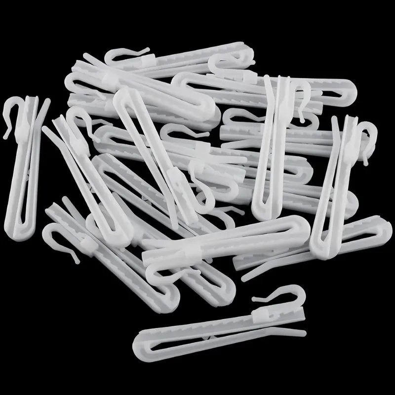 94 pcs 7cm Raise Lower Curtain Clips, No Drilling Required, Blinds Installation Home Window Decoration