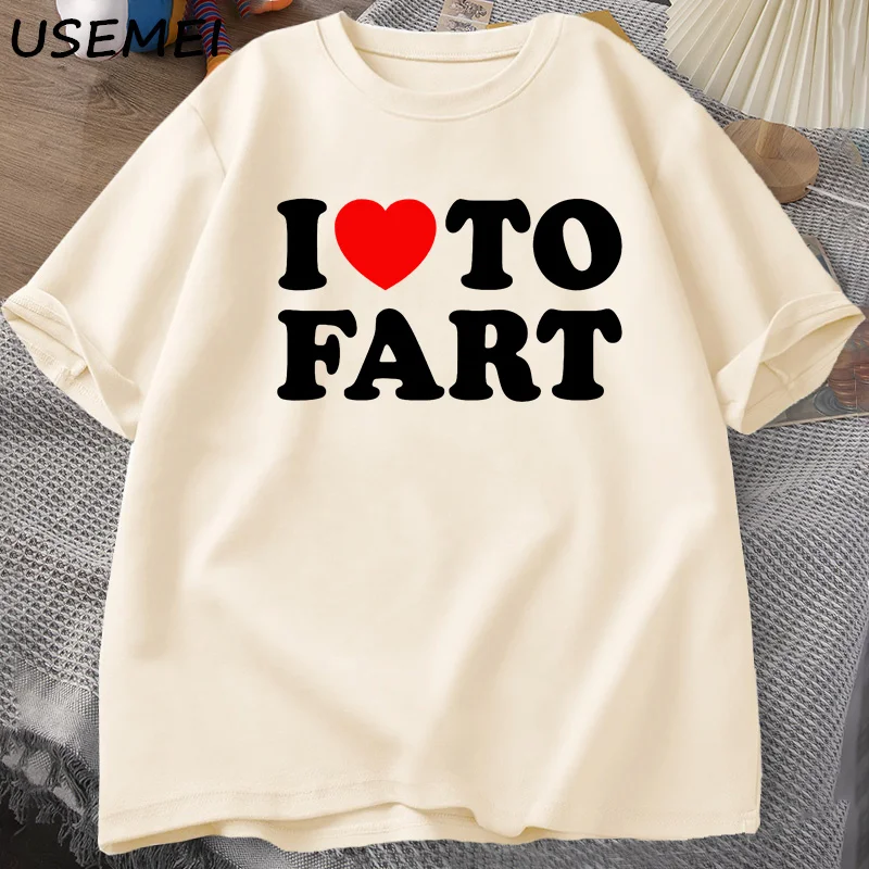 أنا أحب ضرطة التي شيرت الفكاهة المحملة نكتة الكمامة تي شيرت للرجل أبي الهدايا الرجال الملابس القطنية المطبوعة تي شيرت موضة بلايز عادية #3