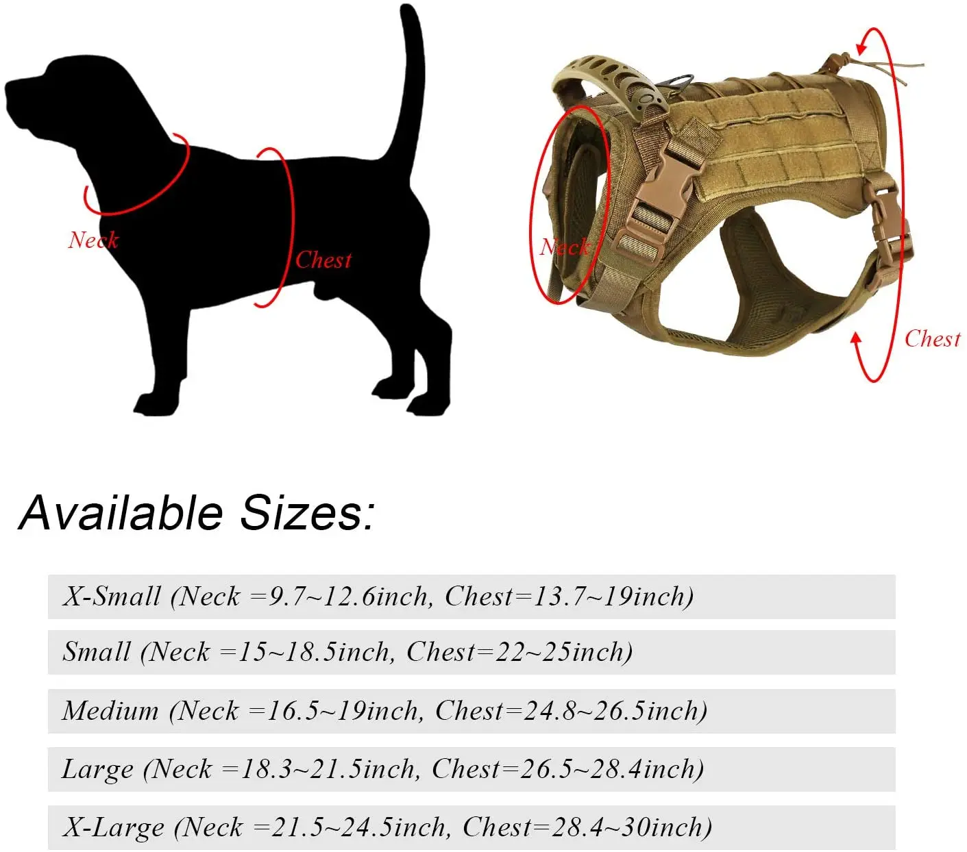 Dog Cloth Tactical Service Vest Harness Outdoor Training Handle Water-Resistant Comfortable Military Patrol K9