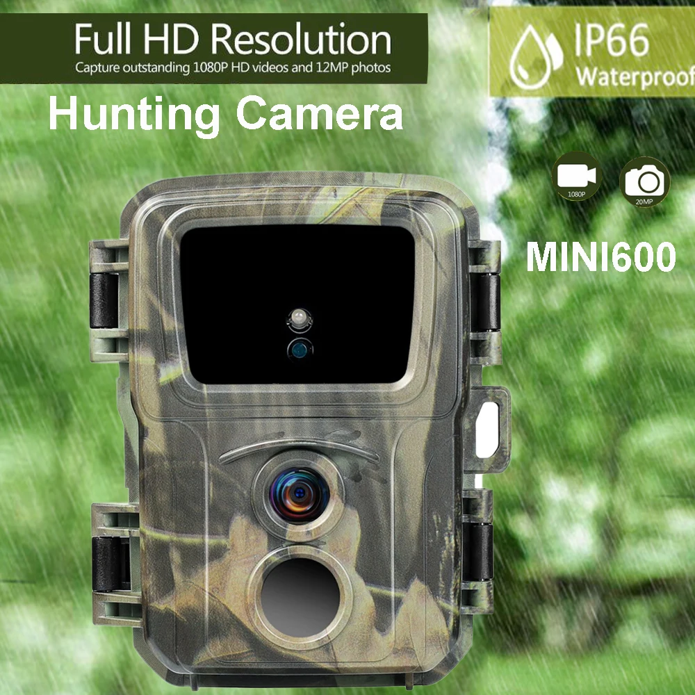 MINI600 Mini Trail Hunting Night Vision Camera 20MP 1080P Wildlife Photo Trap Surveillance Tracking Hunting Waterproof Cam