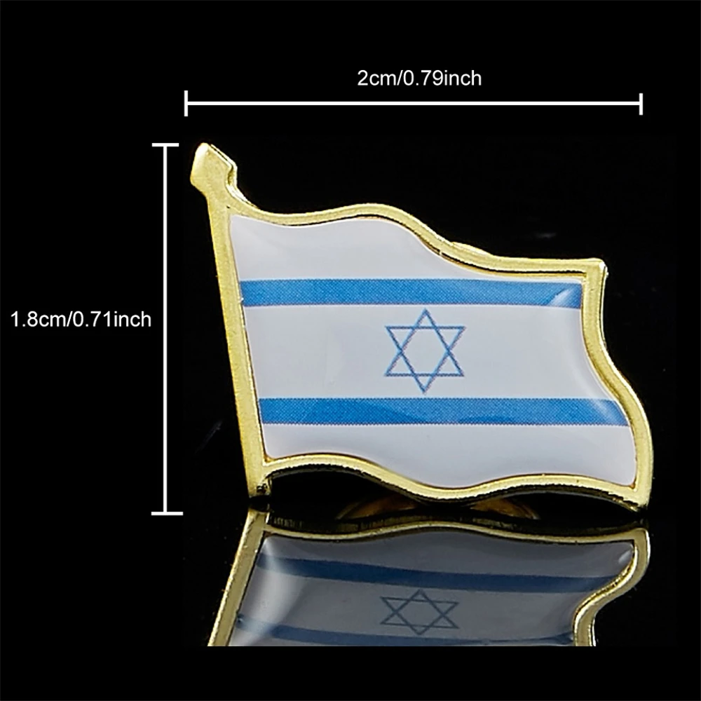 علم إسرائيل دبوس بروش يلوحون العلم الوطني نمط العلم شارة بروش ث/مشبك فراشة الملابس والاكسسوارات #2