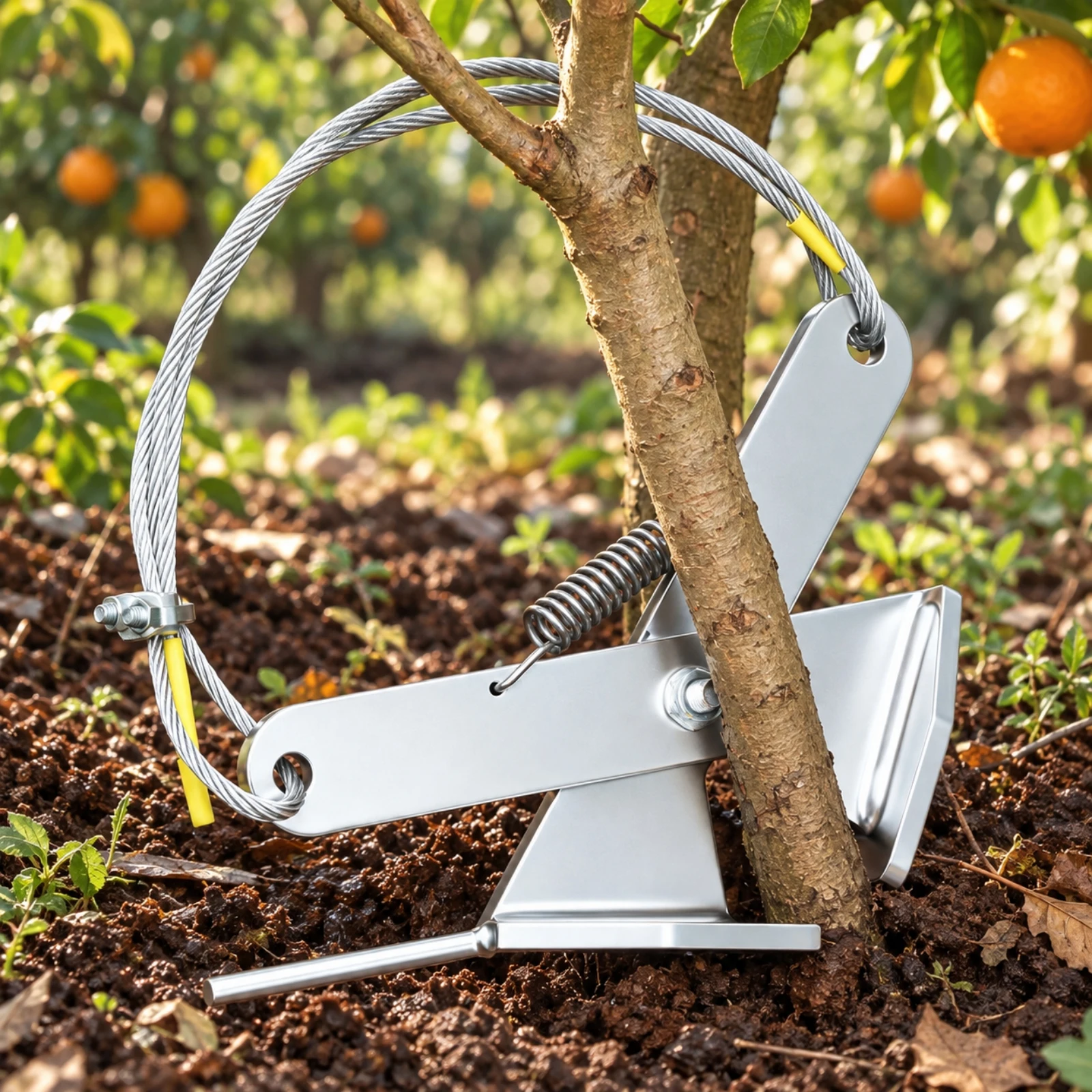 Agricultural Root-Pulling Clamp Rugged Vegetation Pulling Clamp with Operating Rod Manual Unwanted Plant Extractor with Steel