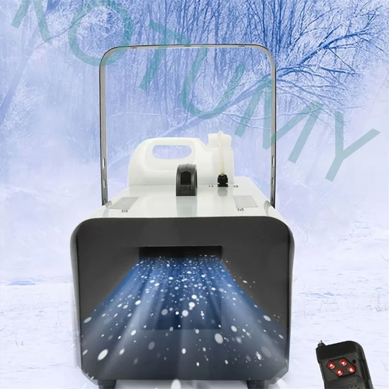 Máquina para hacer nieve de 1500W, fabricante de copos de nieve para Navidad, boda, escenario, fiesta infantil con Control remoto inalámbrico