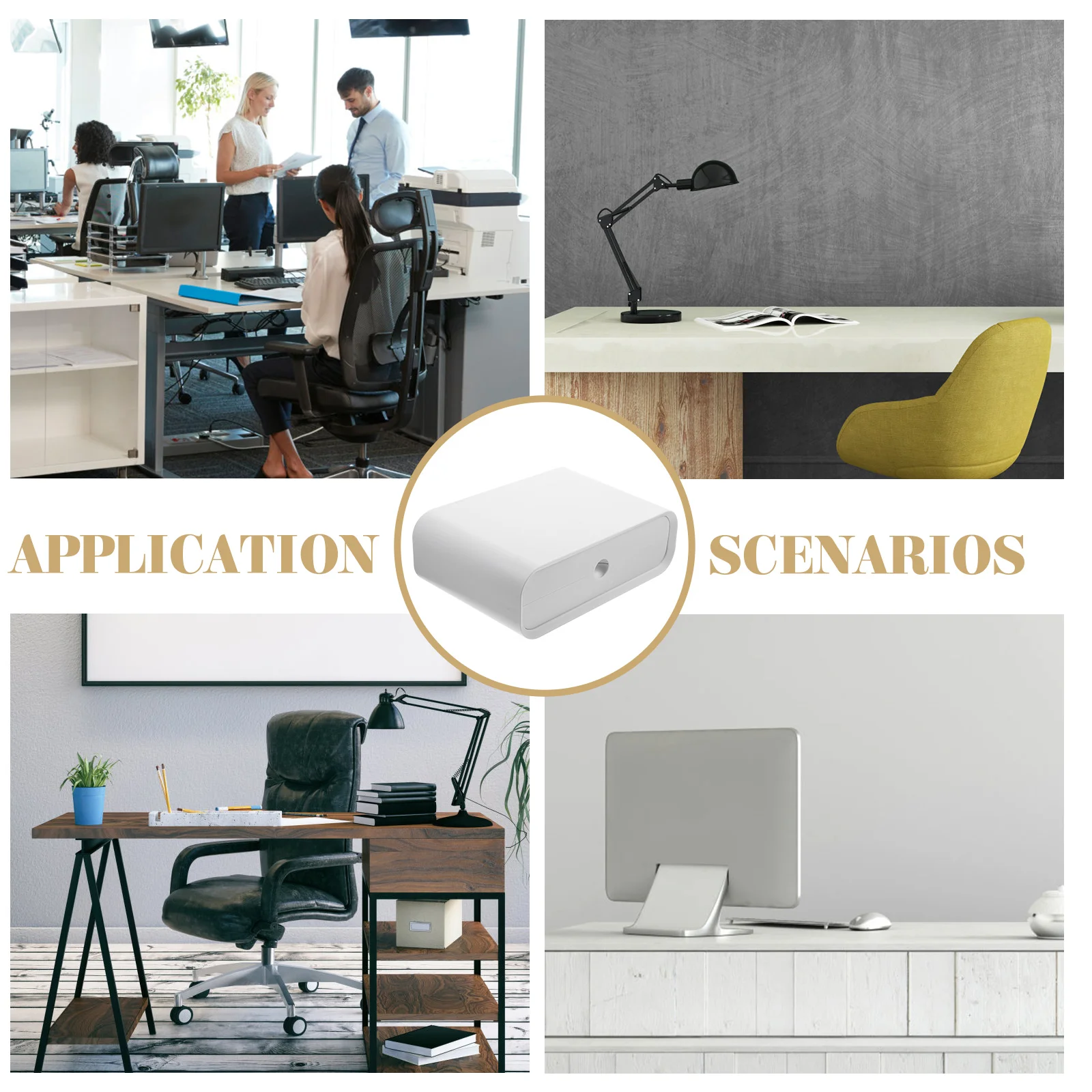 

Monitor Stand Sliding Drawers for Desk Riser Laptop Computer Desk Accessory Plastic Display Monitor Riser Stand