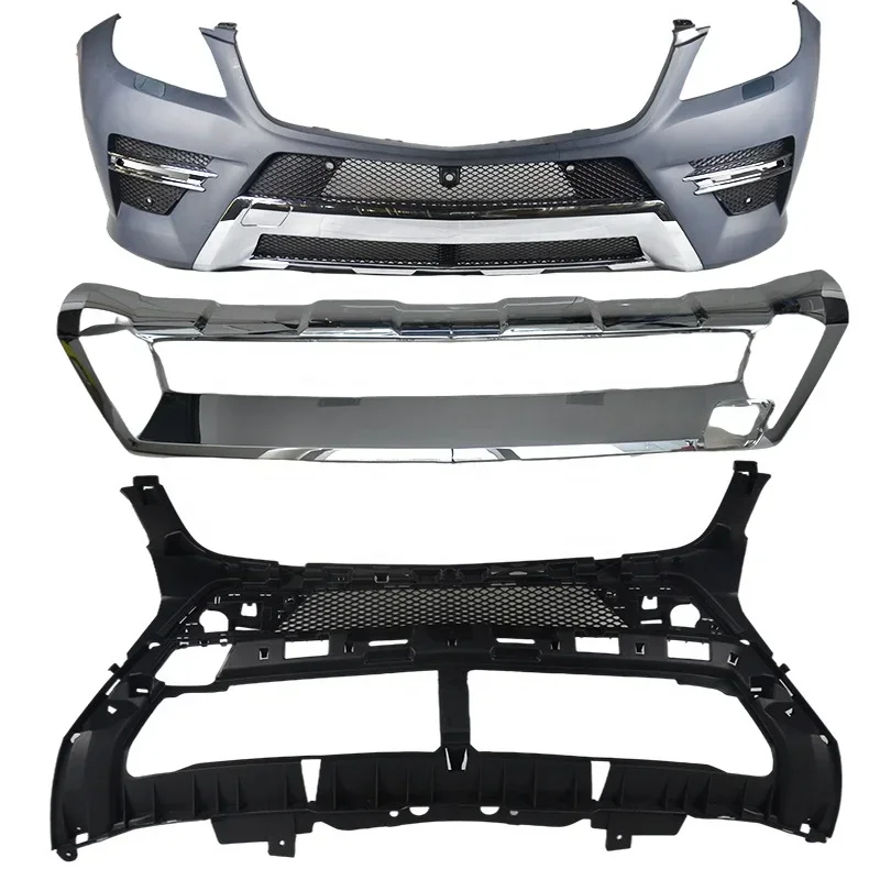 Car Spare Parts Bumper Kits OEM NO. Upgrade PP Front Bumper Plates Body Kit for Mercedes Benz ML166 2012 2013 2014